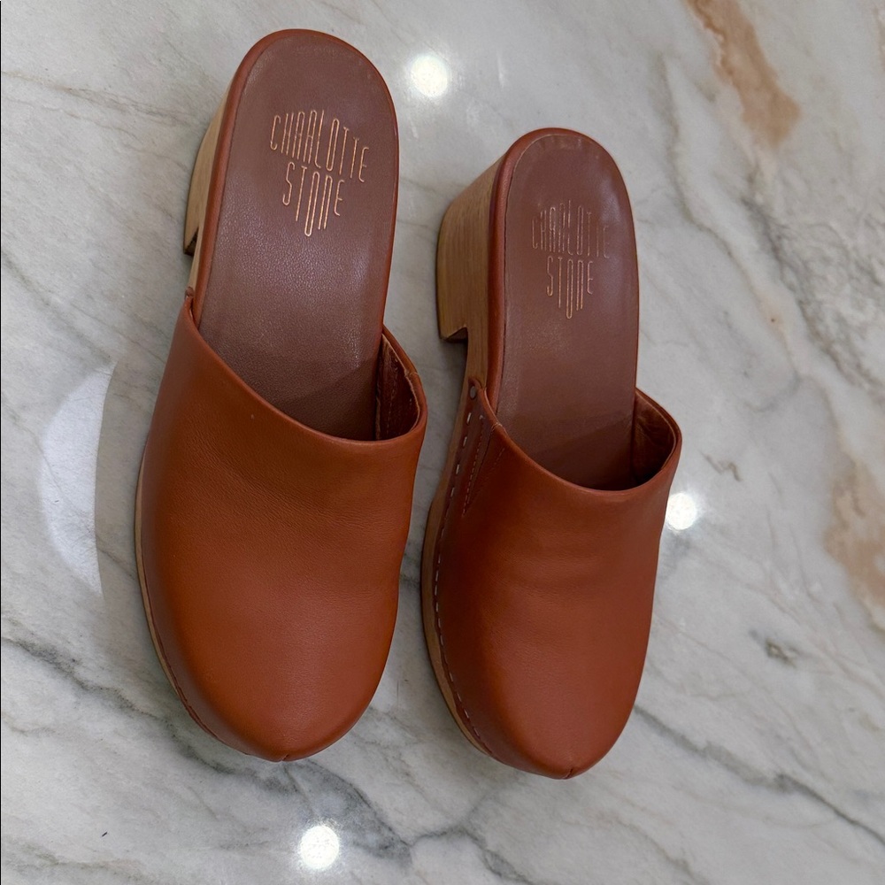Charlotte Stone Martino Women's Brown Leather Mules